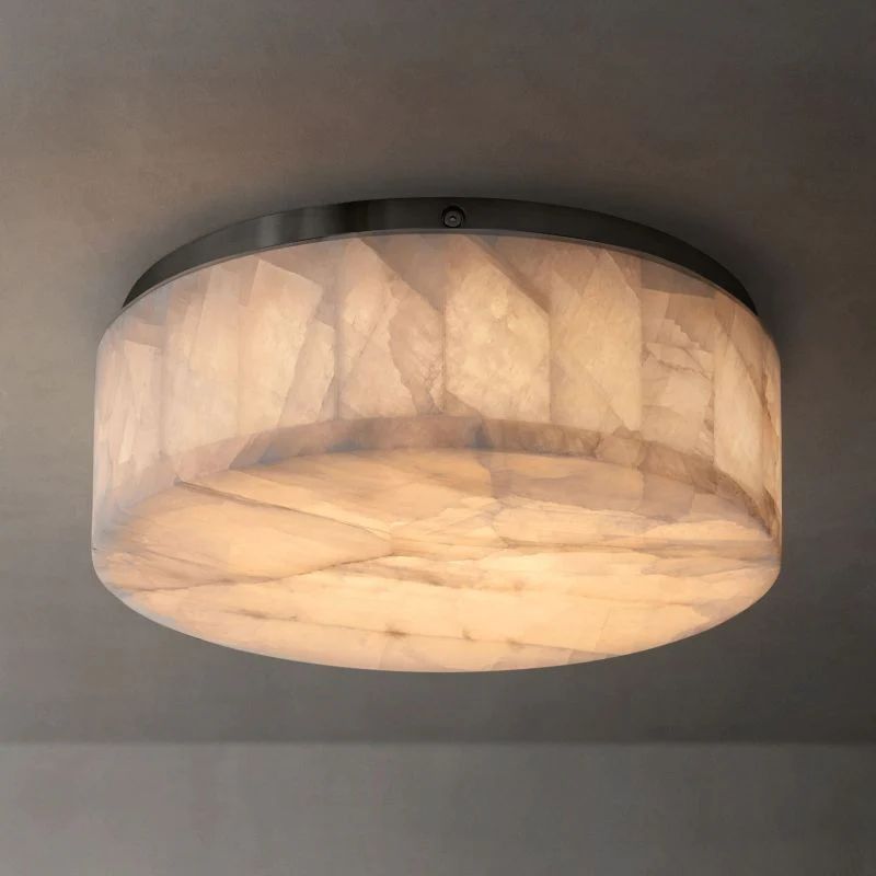 Riveage Calcite Round Flushmount 6"10"14"