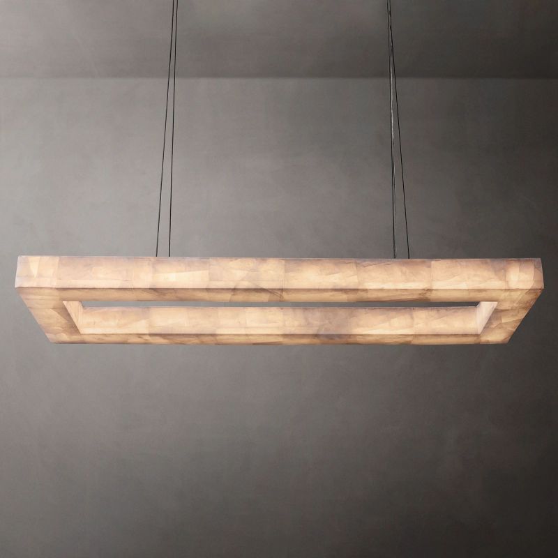 Riveage Rectangular Calcite Chandelier 54"