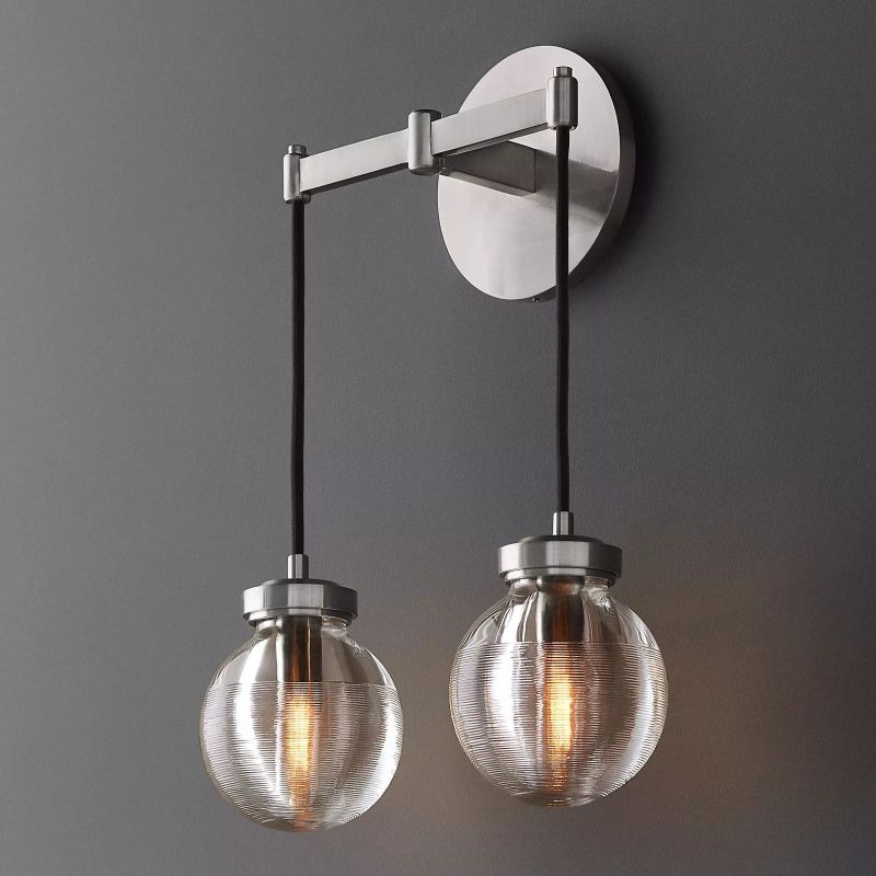 Roby Spherical Modern Double Wall Sconce