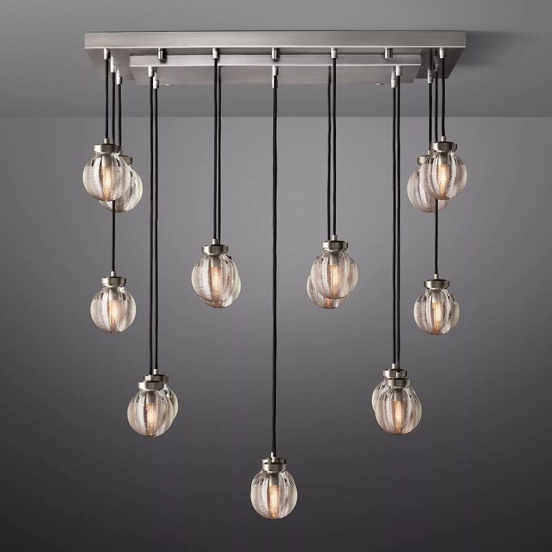 Roby Spherical Modern Rectangular Chandelier 36”