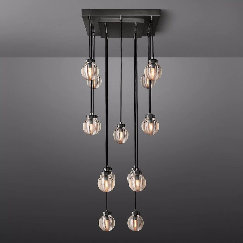 Roby Spherical Modern Rectangular Chandelier 36”