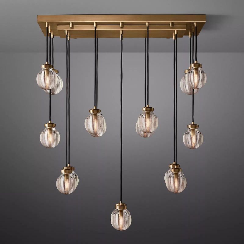 Roby Spherical Modern Rectangular Chandelier 36”