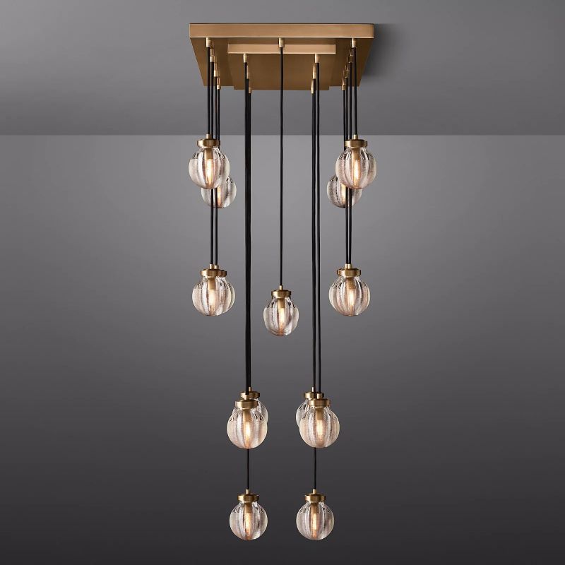 Roby Spherical Modern Rectangular Chandelier 36”