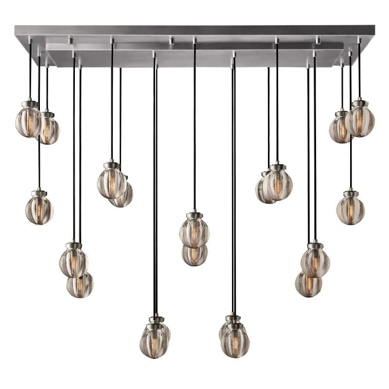 Roby Spherical Modern Rectangular Chandelier 54”