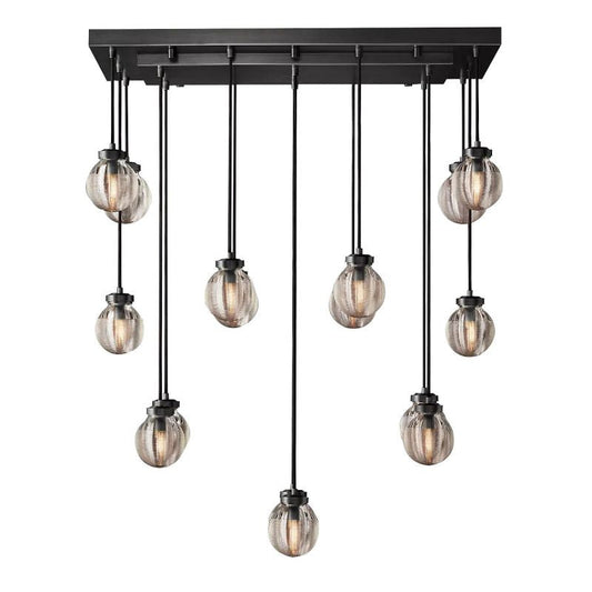 Roby Spherical Modern Rectangular Chandelier 36”