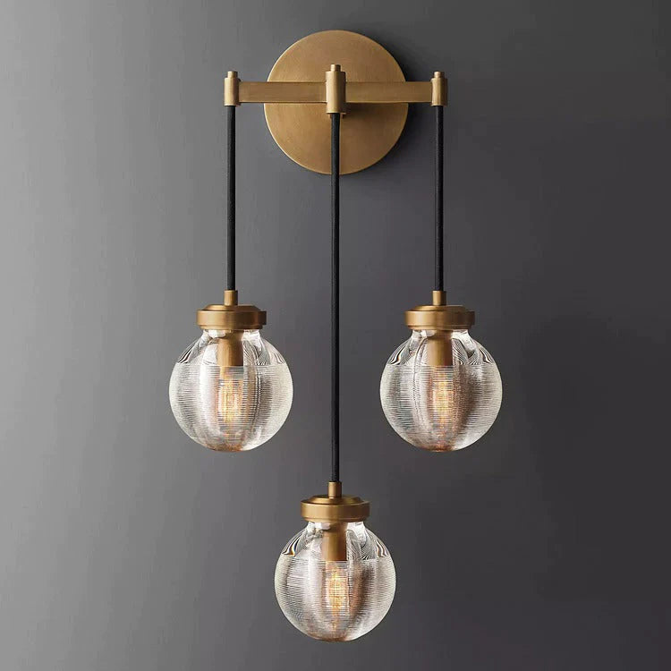 Roby Spherical Modern Triple Wall Sconce
