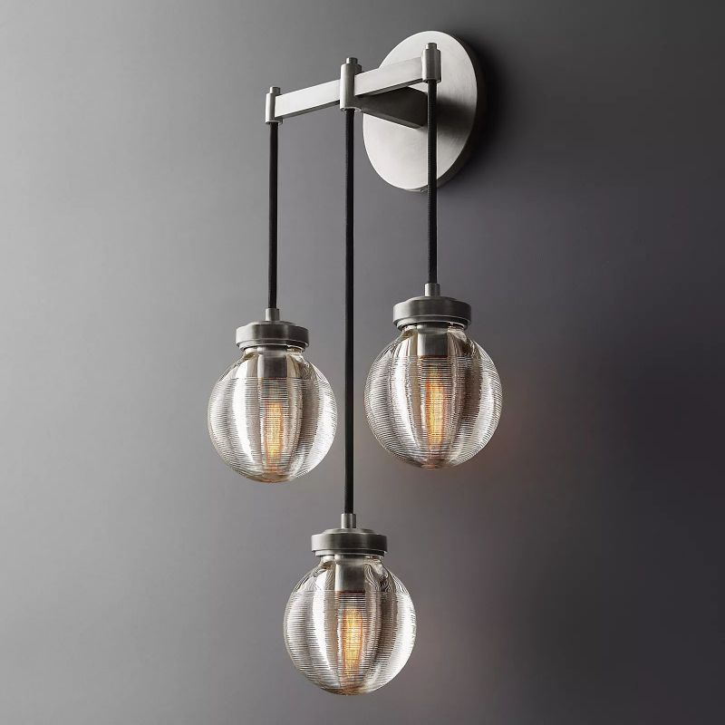 Roby Spherical Modern Triple Wall Sconce