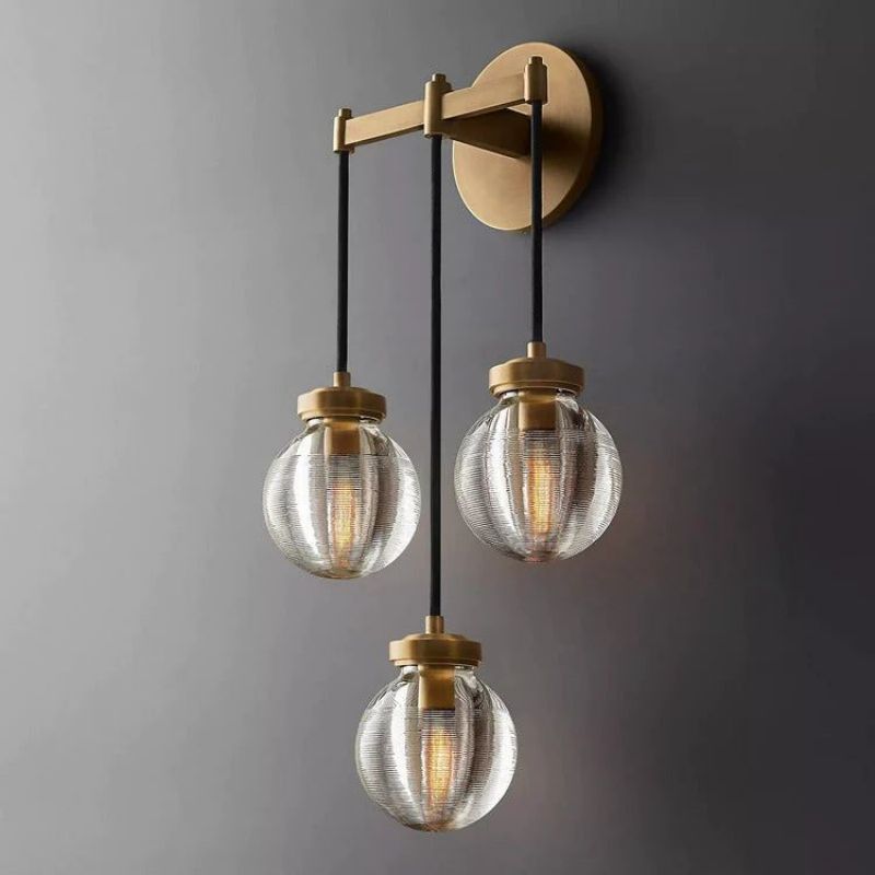Roby Spherical Modern Triple Wall Sconce
