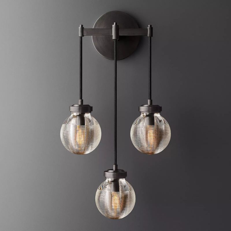 Roby Spherical Modern Triple Wall Sconce