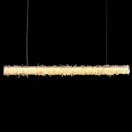 Rock Crystal Linear Chandelier