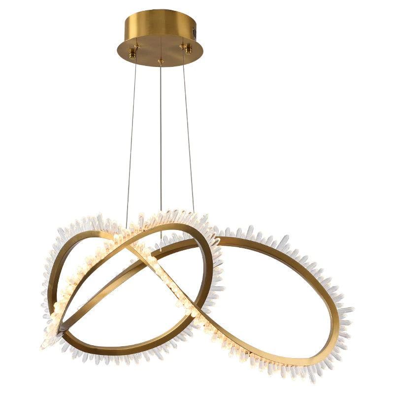 Rock Crystal Möbius Ring Chandelier