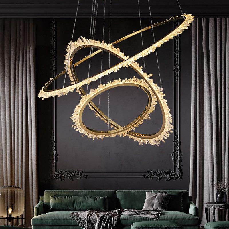 Rock Crystal Ring Chandelier