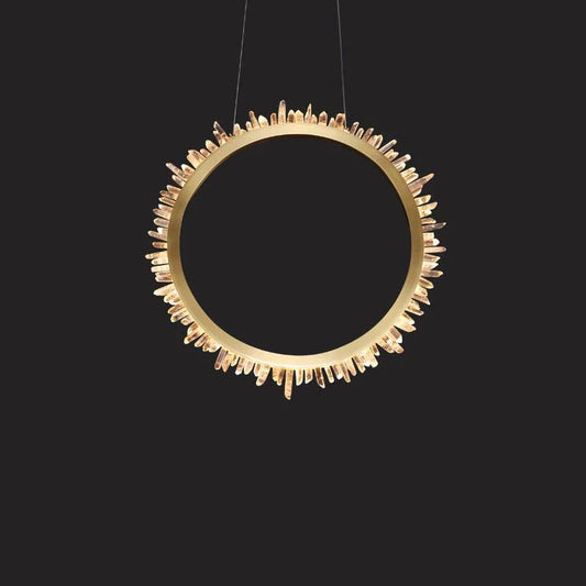 Rock Crystal Ring Chandelier