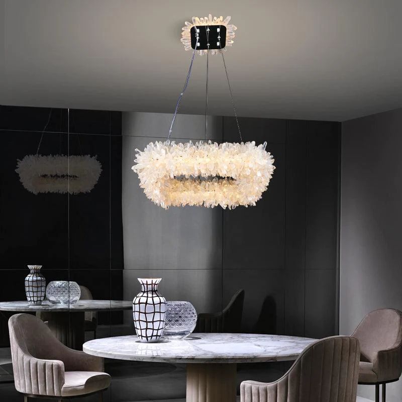 Rock Crystal Square Modern Chandelier