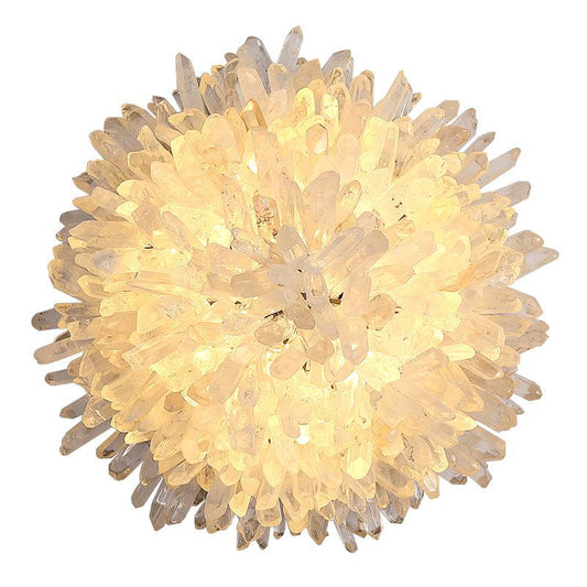 Rock Crystal Sunflower Wall Sconce