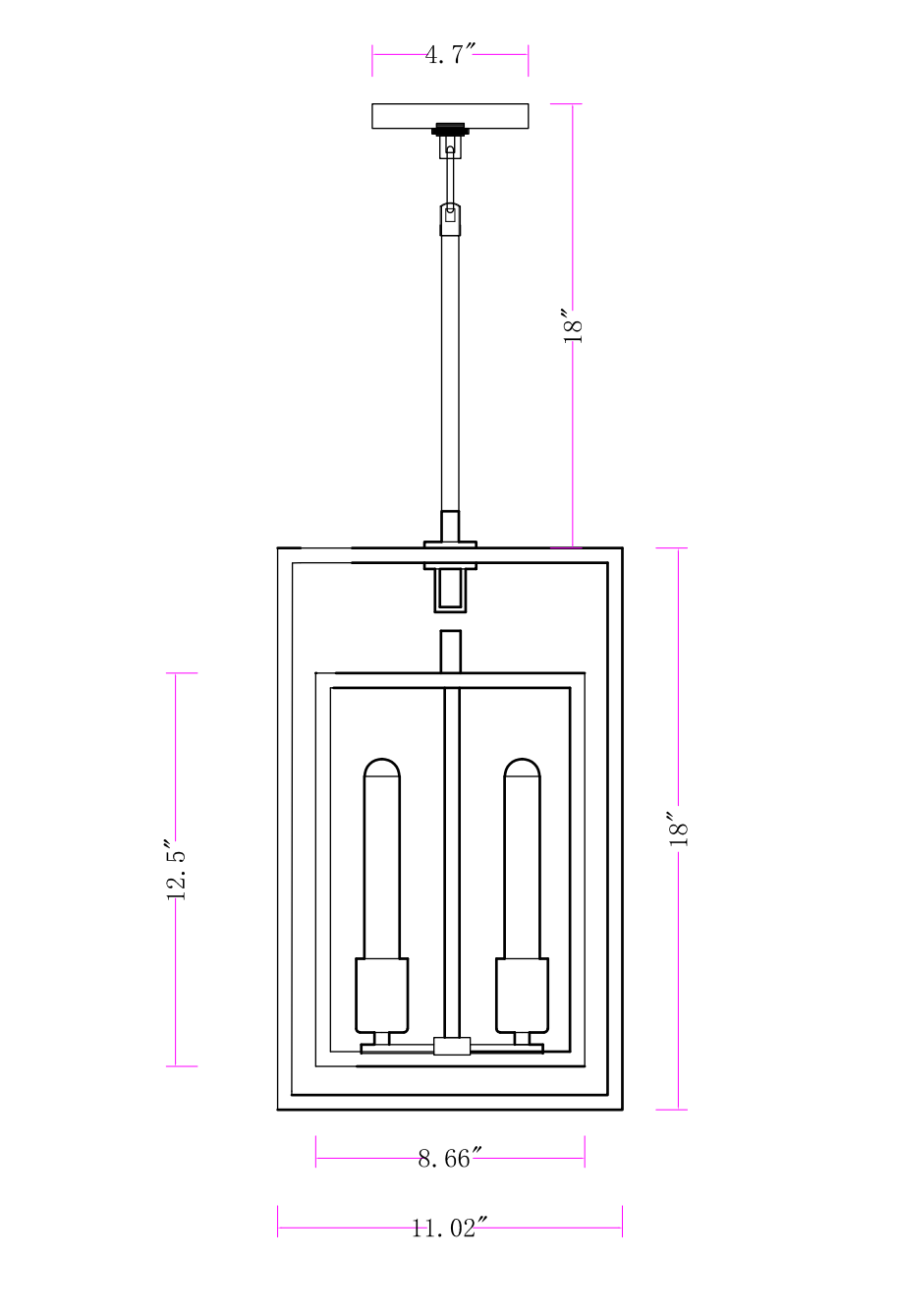 Beckman Glass Lantern Modern Pendant