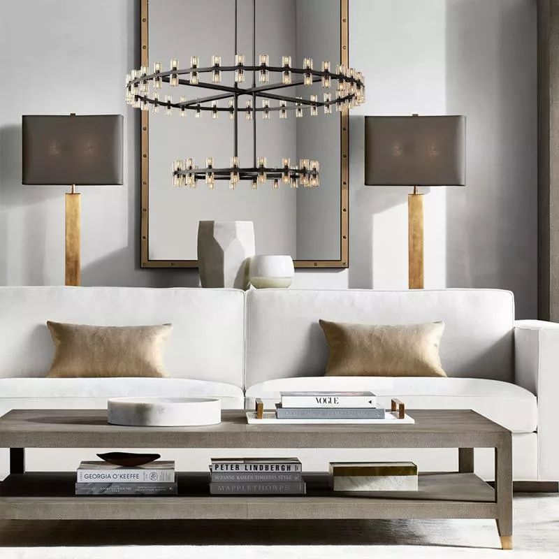 Aka Wine-glass Round Two-Tier Chandelier 60"
