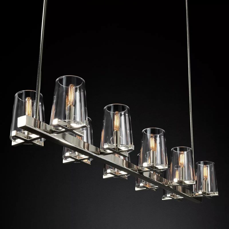 Kuseau Glass Linear Chandelier 49"