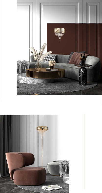 Daisy Brass Crystal Wall Sconce