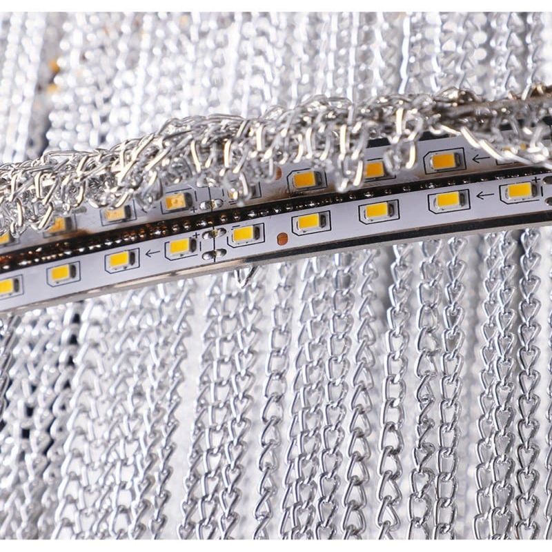 Viola Luxury Aluminum Chain Tassel Ring Multi layer Chandelier