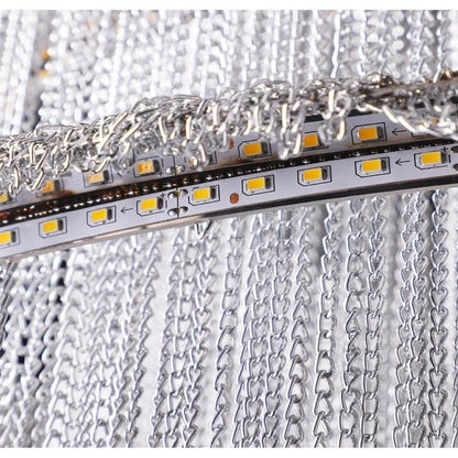 Viola Luxury Aluminum Chain Tassel Ring Multi layer Chandelier