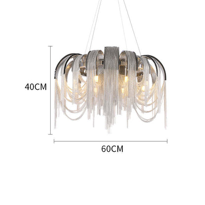 Viola Luxury Aluminum Chain Tassel Chandelier