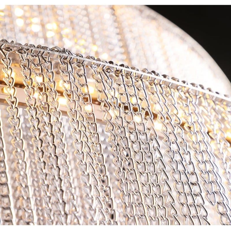 Viola Luxury Aluminum Chain Tassel Ring Multi layer Chandelier