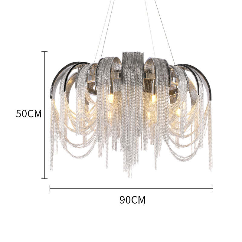 Viola Luxury Aluminum Chain Tassel Chandelier