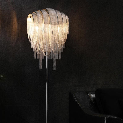Viola Luxury Hardware Aluminum Chain Tassel Floor Lamp