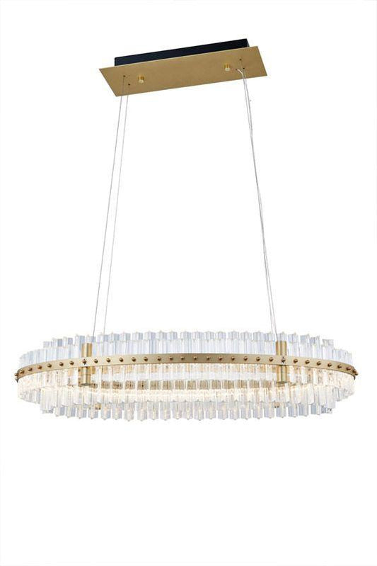 Elvira 2-Tier Oval  Ring Crystal LED Chandelier