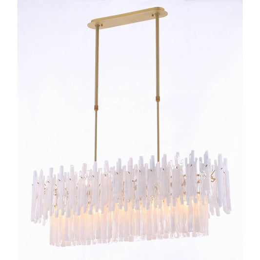 Ella 60”W Rectangular Glass Chandelier