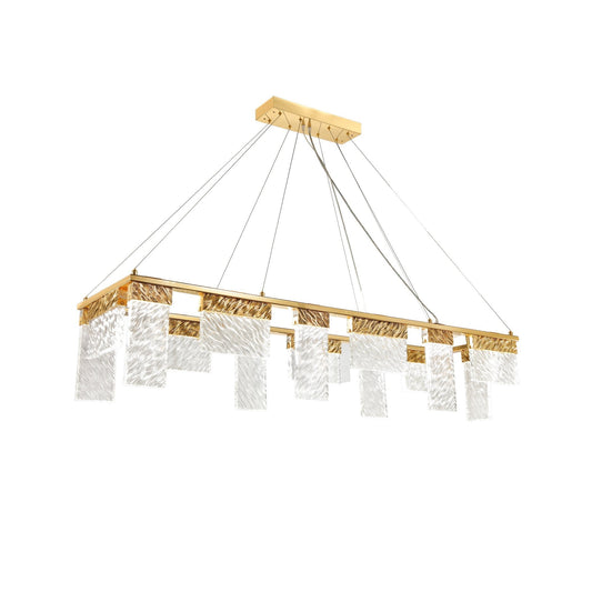 Alixy  Rectangle Glass LED Crystal Chandelier