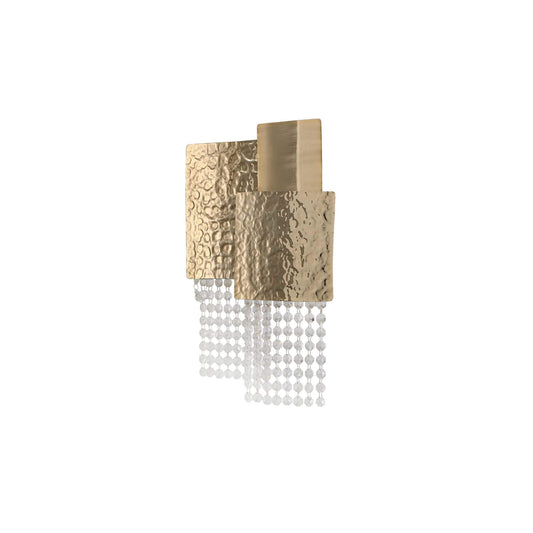 Ethan Art  Brass Crystal Wall Sconce