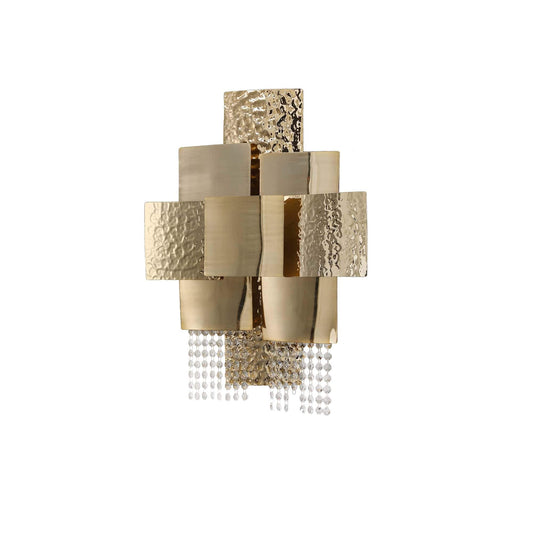 Ethan Art  Brass Crystal Wall Sconce
