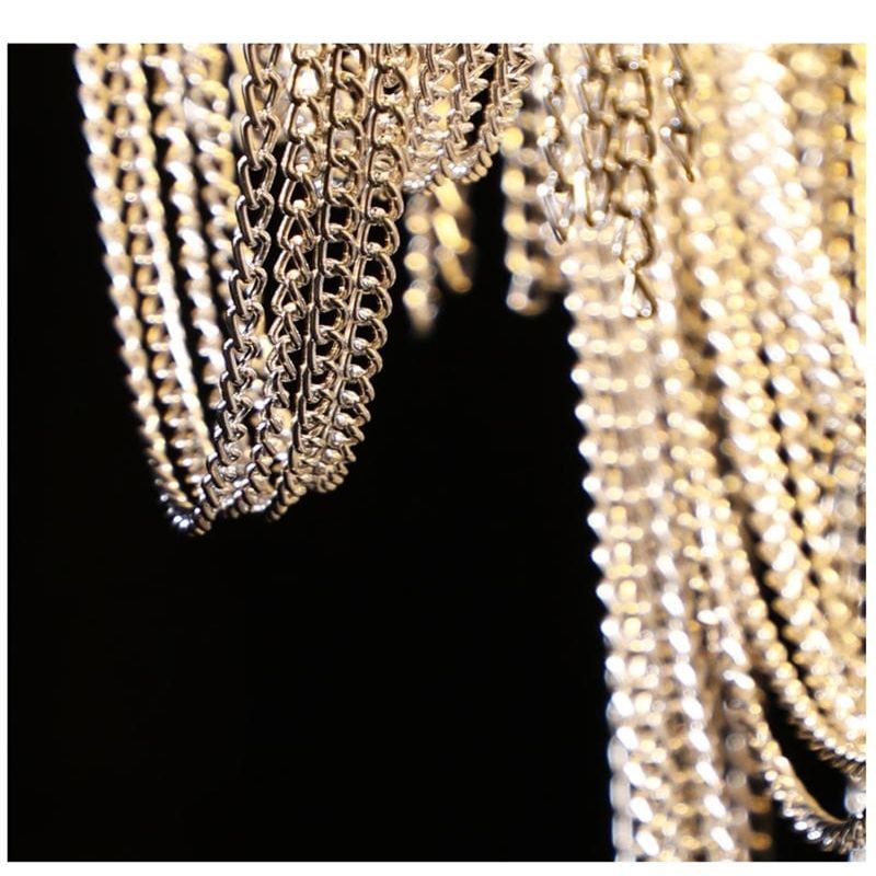Viola Luxury Aluminum Chain Tassel Chandelier