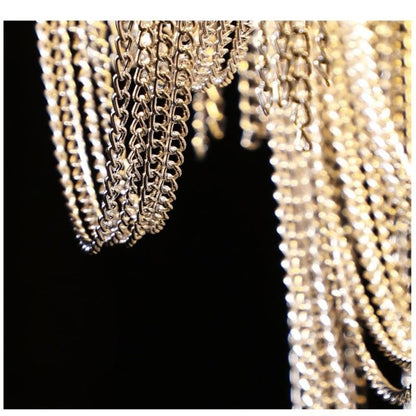 Viola Luxury Aluminum Chain Tassel Chandelier