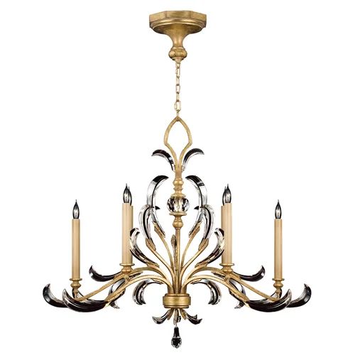 Brylee Candle  Oblong Chandelier 44"