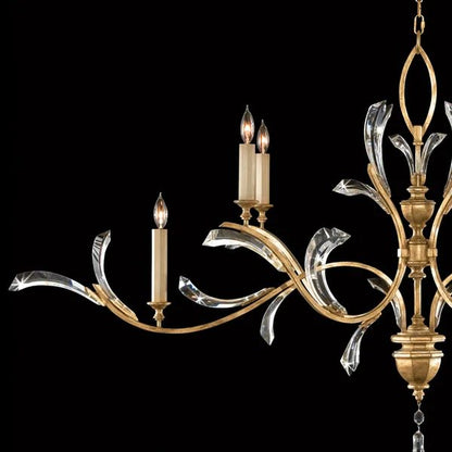 Brylee Candle Oblong Chandelier 74"
