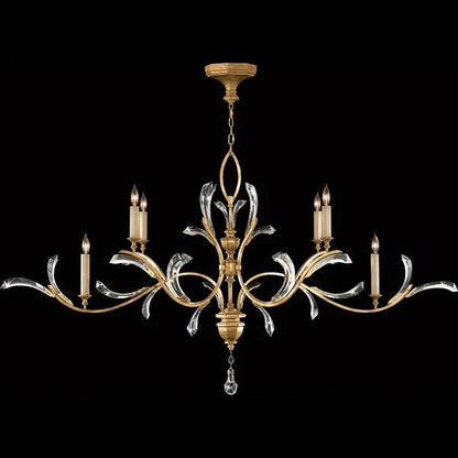 Brylee Candle Oblong Chandelier 74"