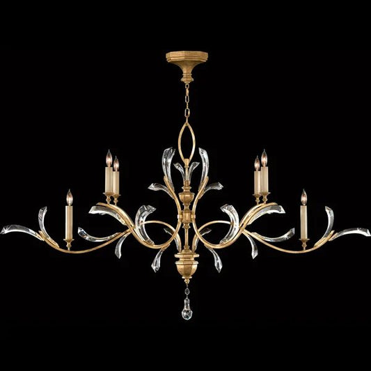Brylee Candle Oblong Chandelier 74"