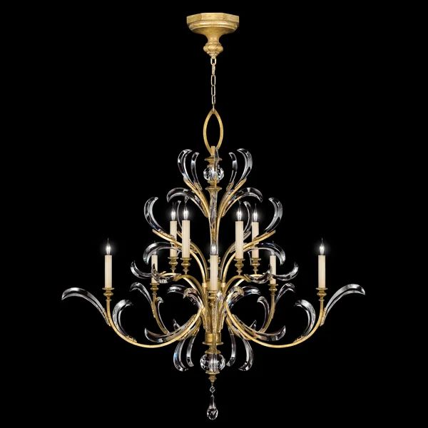 Brylee Candle Round 2-Tier Chandelier 56"