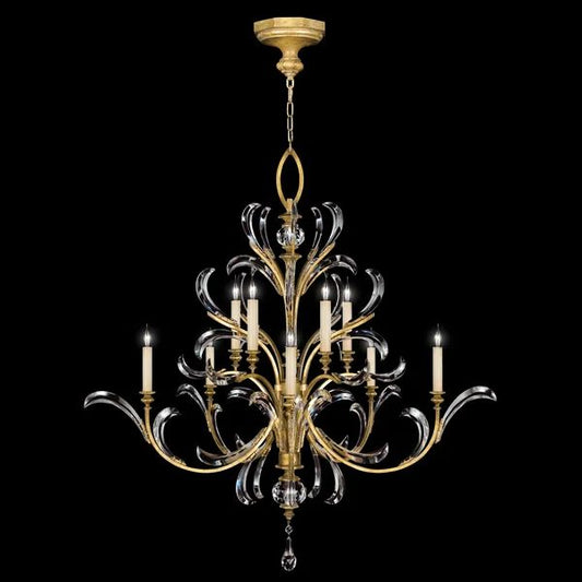 Brylee Candle Round 2-Tier Chandelier 56"