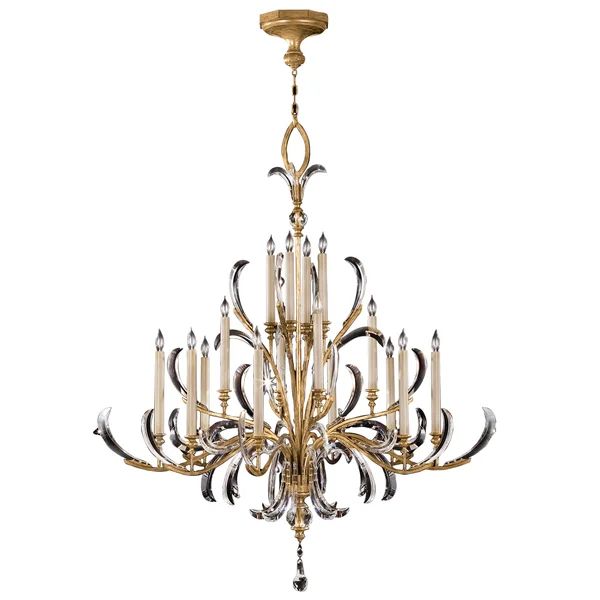 Brylee Candle  Arcs  2-Tier Chandelier 57"