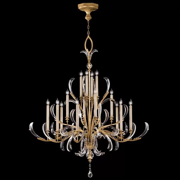 Brylee Candle  Arcs  2-Tier Chandelier 57"