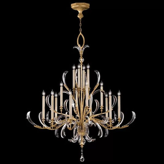 Brylee Candle  Arcs  2-Tier Chandelier 57"