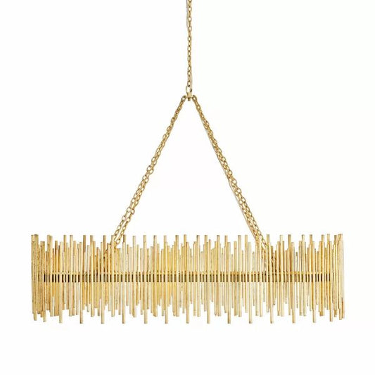 Quella 10 Lights Rectangle Pendant Chandelier