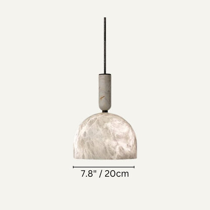 Alabaster Zebah Hemisphere Pendant Light