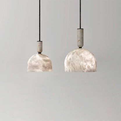 Alabaster Zebah Hemisphere Pendant Light