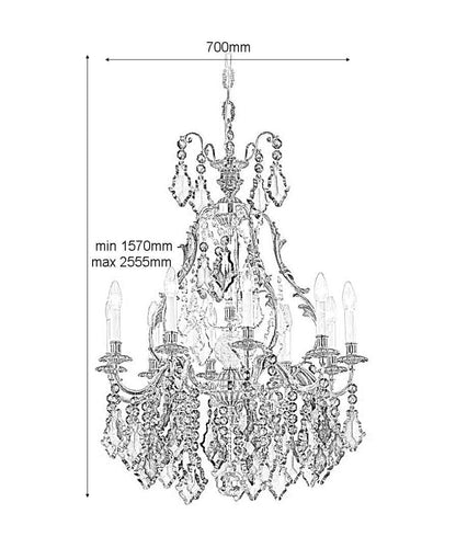 Eternity Belgravia 12 Lights Crystal Chandelier