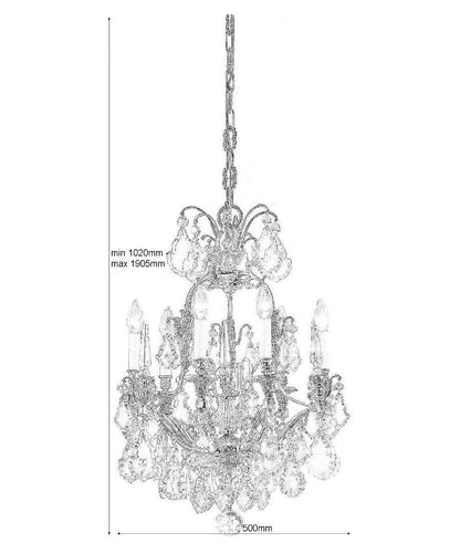 Eternity Carlton 6 Lights Crystal Chandelier